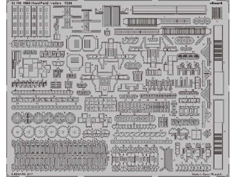 HMS Hood pt.  2  radars 1/200 - Trumpeter - zdjęcie 1