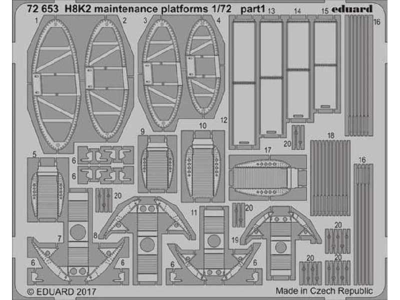 H8K2 maintenance platforms 1/72 - Hasegawa - zdjęcie 1