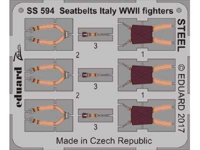 Seatbelts Italy WWII fighters STEEL 1/72 - zdjęcie 1