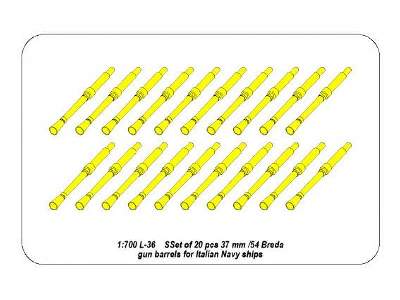 Zestaw luf 37 mm /54 Breda do włoskich okrętów - 20 szt. - zdjęcie 6
