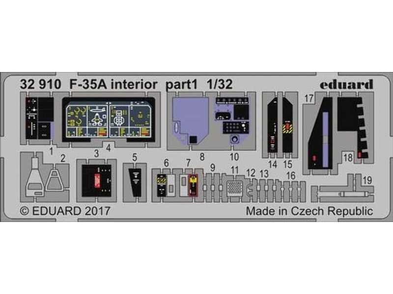 F-35A interior 1/32 - Italeri - zdjęcie 1 F-35A interior 1/32 - Italeri - zdjęcie 1