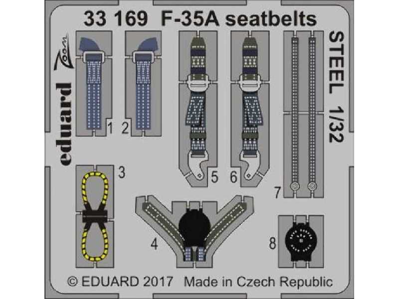 F-35A seatbelts STEEL 1/32 - Italeri - zdjęcie 1