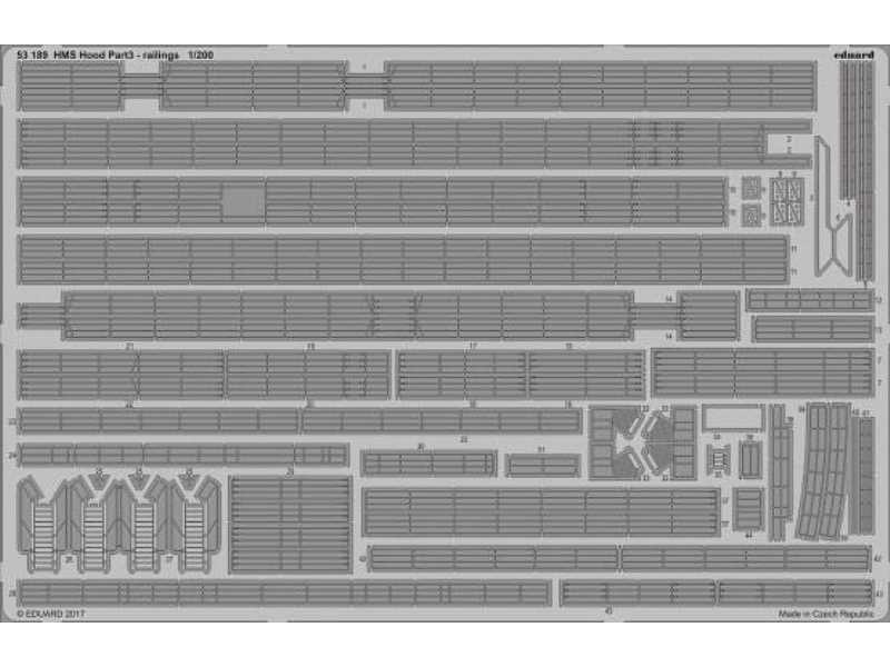 HMS Hood pt. 3 railings 1/200 - Trumpeter - zdjęcie 1 HMS Hood pt. 3 railings 1/200 - Trumpeter - zdjęcie 1