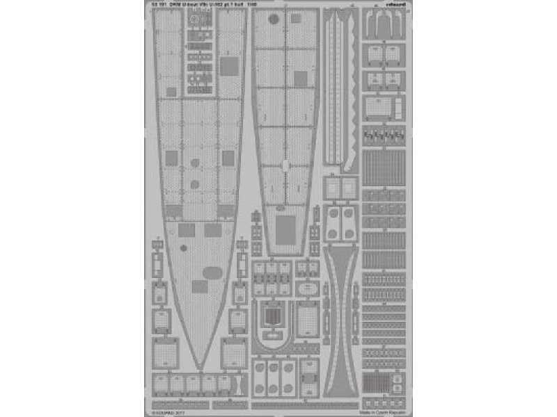 DKM U-boat VIIc U-552 pt.1 hull 1/48 - Trumpeter - zdjęcie 1