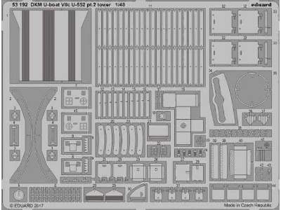 DKM U-boat VIIc U-552 pt.2 tower 1/48 - Trumpeter - zdjęcie 1