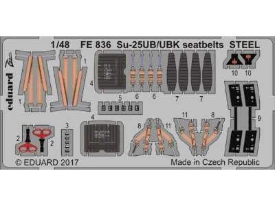 Su-25UB/ UBK seatbelts STEEL 1/48 - Smer - zdjęcie 1