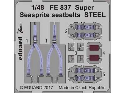 Super Seasprite seatbelts STEEL 1/48 - Kitty Hawk - zdjęcie 1