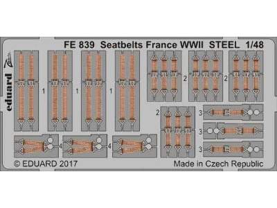 Seatbelts France WWII STEEL 1/48 - zdjęcie 1