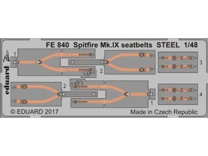 Spitfire Mk. IX seatbelts STEEL 1/48 - Eduard - zdjęcie 1