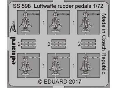 Luftwaffe rudder pedals 1/72 - zdjęcie 1