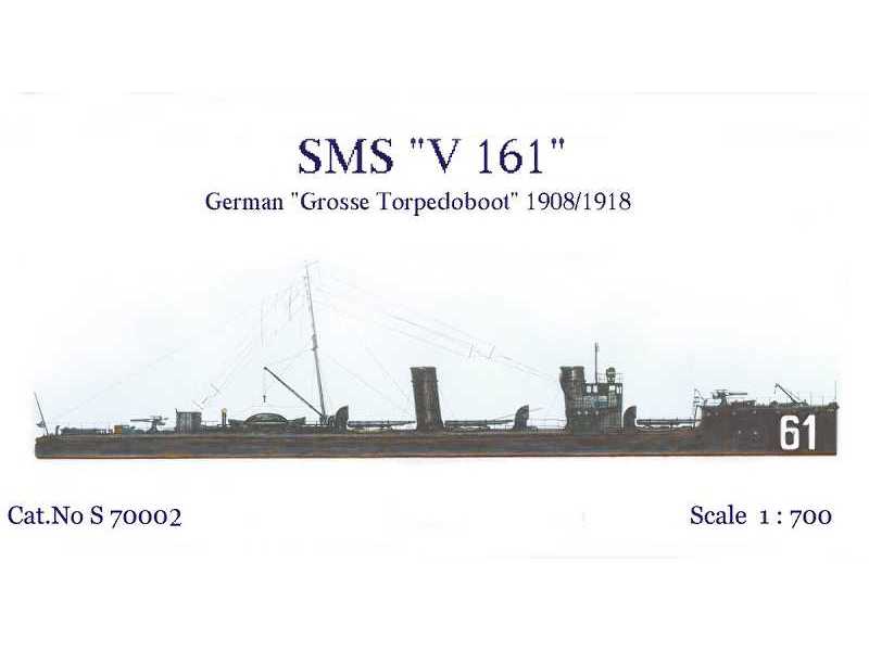 SMS &quot;V161' German&quot; Grosse Torpedoboat&quot; 1908/1918 - zdjęcie 1