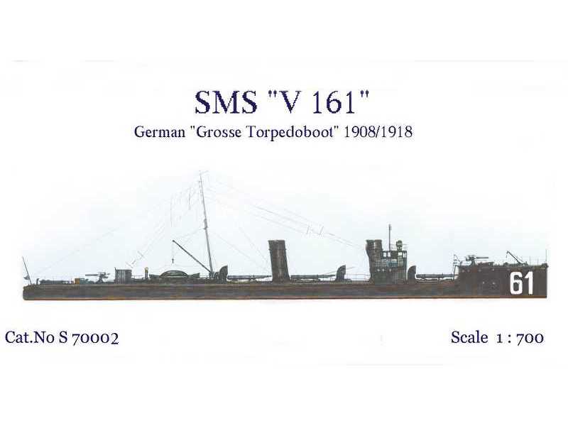 SMS "V161' German" Grosse Torpedoboat" 1908/1918 - zdjęcie 1 SMS "V161' German" Grosse Torpedoboat" 1908/1918 - zdjęcie 1