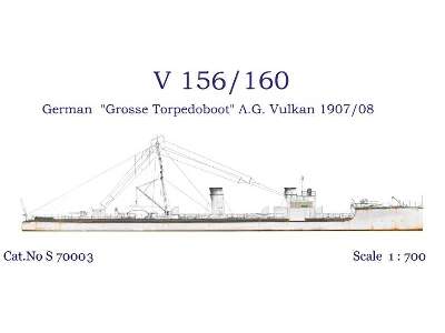 V156/V160 German &quot;Grosse Torpedoboat&quot; A.G. Vulkan1907/ - zdjęcie 1