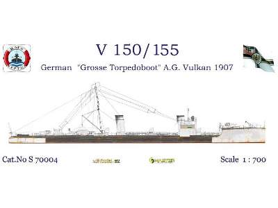 V150/V155 German &quot;Grosse Torpedoboat&quot; A.G. Vulkan 1907 - zdjęcie 1