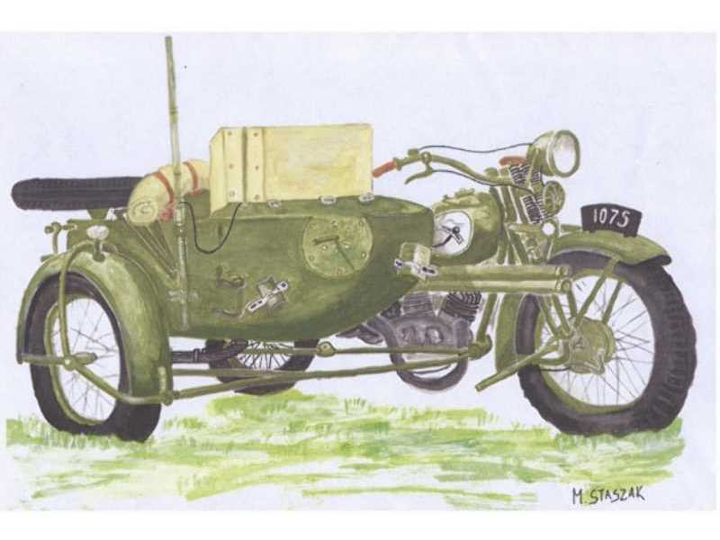 HEAVY MOTORCYCLE M111 SOKÓŁ(FALCON) with SIDE CAR and Radio-Stat - zdjęcie 1