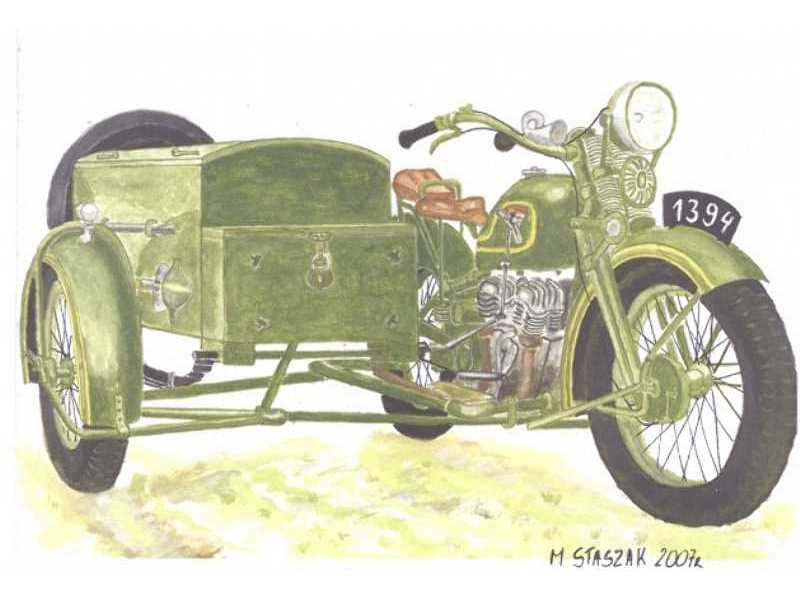 HEAVY MOTORCYCLES M111 SOKÓŁ (FALCON) 1000 with AMMUNITION BOX - zdjęcie 1 HEAVY MOTORCYCLES M111 SOKÓŁ (FALCON) 1000 with AMMUNITION BOX - zdjęcie 1