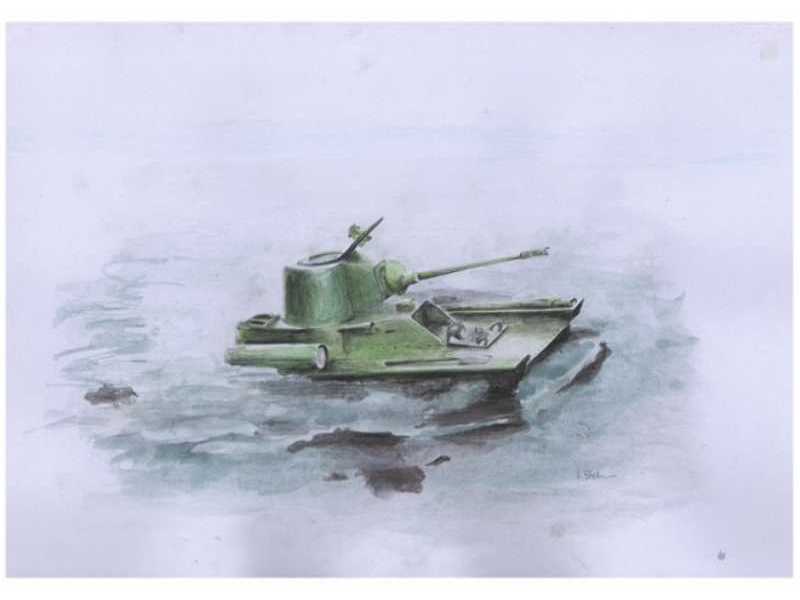 PZInz-130 with 20mm machine-gun Polish amphibious tank - zdjęcie 1 PZInz-130 with 20mm machine-gun Polish amphibious tank - zdjęcie 1