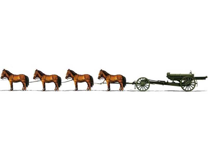 Howitzer 155 C Schneider (1917) with caisson and horses-drawn - zdjęcie 1 Howitzer 155 C Schneider (1917) with caisson and horses-drawn - zdjęcie 1