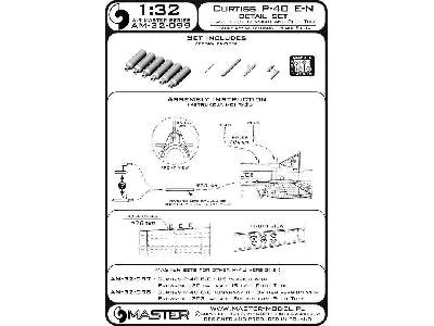 Curtiss P-40 E - N - zestaw detali - osłony km-ów, celownik i Ru - zdjęcie 1