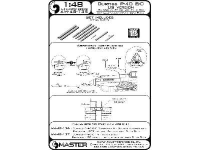 Curtiss P-40 B/C - wersja USA - lufy karabinów Browning .30 cal  - zdjęcie 2