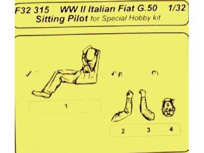 Sitting Italian Pilot Fiat G50 - zdjęcie 4