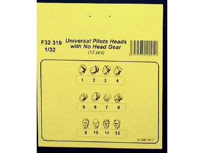 Universal Pilot Heads with no head gear (12pcs) - zdjęcie 5