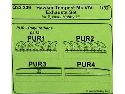 Tempest Mk.V/VI - Exhausts set for Special Hobby kit - zdjęcie 4