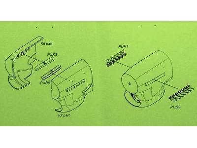 Tempest Mk.V/VI - Exhausts set for Special Hobby kit - zdjęcie 5