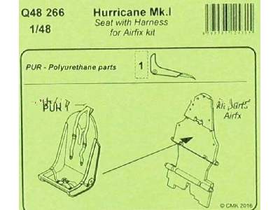 Hurricane Mk.I - Seat with Harness for Airfix kit - zdjęcie 4