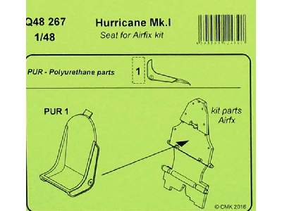 Hurricane Mk.I - 1/48 Seat for Airfix kit - zdjęcie 6
