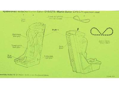 RF-84F Thunderflash-correction Martin Baker GY5/GT5 Seat with Ha - zdjęcie 5