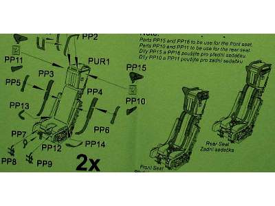 Mirage F.1B - MB Mk. 10 Seat (2pcs) for SH kit - zdjęcie 5
