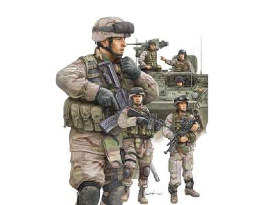 Figurki Modern U.S.Army Armor Crewman & Infantry - zdjęcie 1