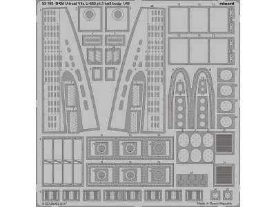 DKM U-boat VIIc U-552 pt.3 hull body 1/48 - Trumpeter - zdjęcie 1