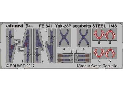 Yak-28P seatbelts STEEL 1/48 - Bobcat Models - zdjęcie 1