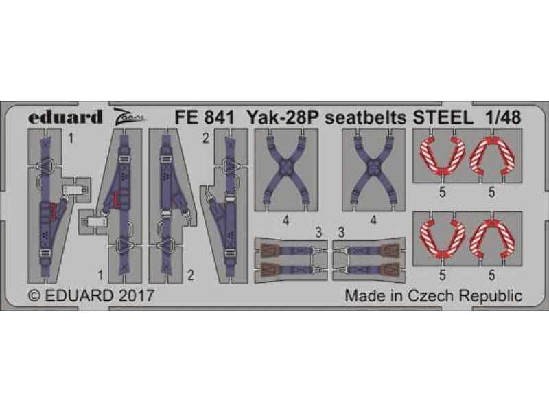 Yak-28P seatbelts STEEL 1/48 - Bobcat Models - zdjęcie 1