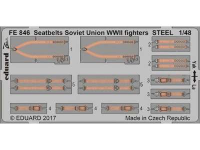 Seatbelts Soviet Union WW2 fighters STEEL 1/48 - zdjęcie 1