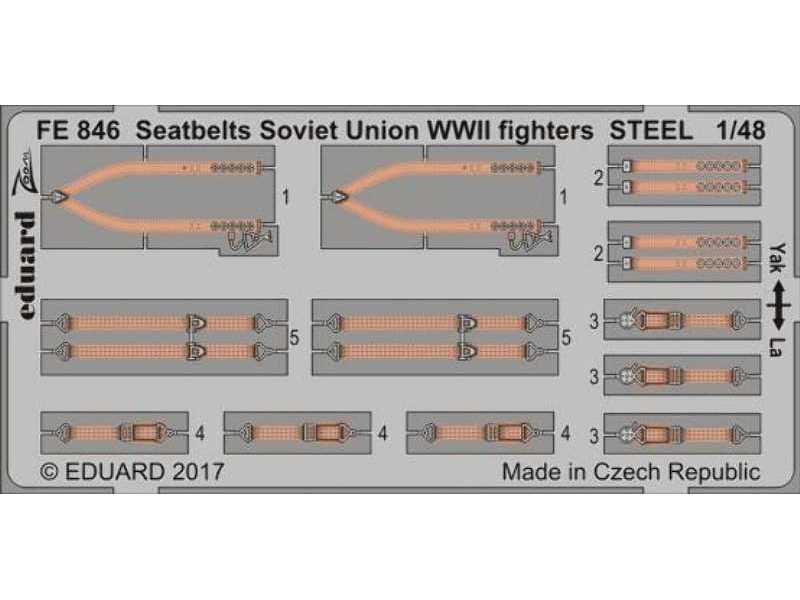 Seatbelts Soviet Union WW2 fighters STEEL 1/48 - zdjęcie 1 Seatbelts Soviet Union WW2 fighters STEEL 1/48 - zdjęcie 1