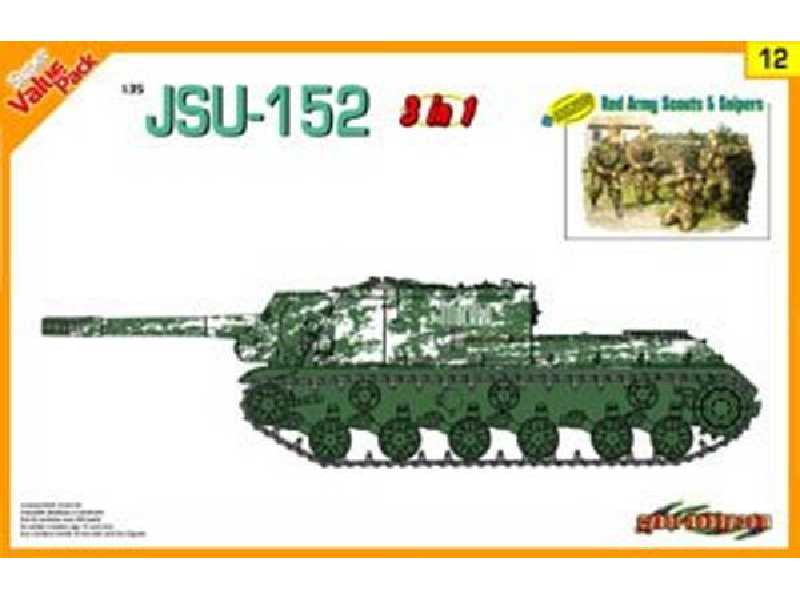 JSU-152 (3 in 1) + figurki Red Army Scouts and Snipers - zdjęcie 1 JSU-152 (3 in 1) + figurki Red Army Scouts and Snipers - zdjęcie 1