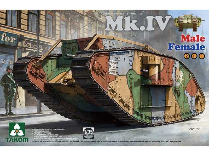 Ciężki czołg Mk.IV Male/Female - I W.Ś. - 2 w 1 - zdjęcie 1 Ciężki czołg Mk.IV Male/Female - I W.Ś. - 2 w 1 - zdjęcie 1