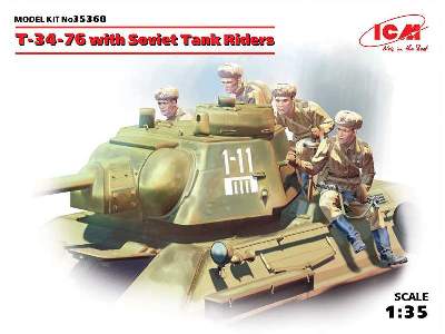 T-34-76 czołg radziecki z figurkami - zdjęcie 1