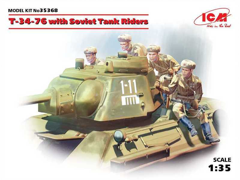 T-34-76 czołg radziecki z figurkami - zdjęcie 1 T-34-76 czołg radziecki z figurkami - zdjęcie 1