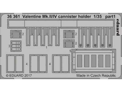 Valentine Mk. II/ IV cannister holder 1/35 - Tamiya - zdjęcie 1