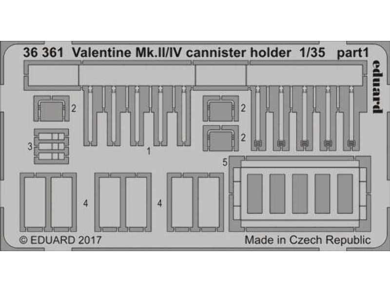 Valentine Mk. II/ IV cannister holder 1/35 - Tamiya - zdjęcie 1 Valentine Mk. II/ IV cannister holder 1/35 - Tamiya - zdjęcie 1