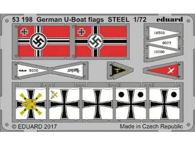German U-boat flags STEEL 1/72 - zdjęcie 1