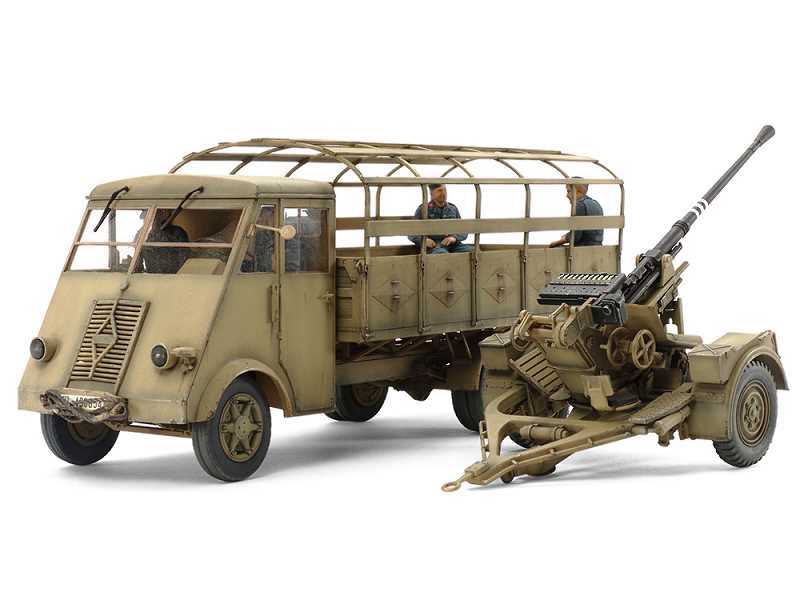 Niemiecka ciężarówka AHN 3,5 tony z działkiem p.lot. Flak 37 - zdjęcie 1 Niemiecka ciężarówka AHN 3,5 tony z działkiem p.lot. Flak 37 - zdjęcie 1