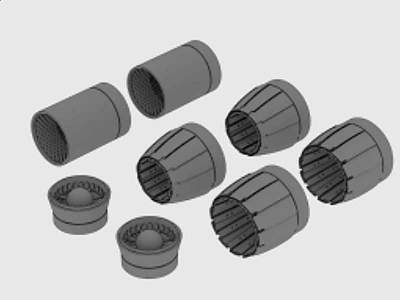 F/A-18 C/D GE F404 Engine Nozzles - zdjęcie 1