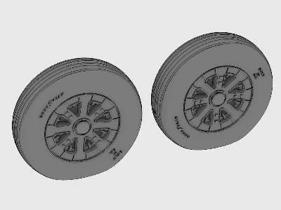 F4U Corsair/F6F Hellcat Ribbed Thread Wheels set - zdjęcie 3