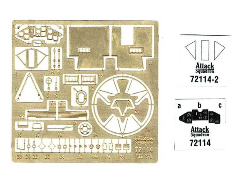 PZL P.7a photoetched set - zdjęcie 1 PZL P.7a photoetched set - zdjęcie 1