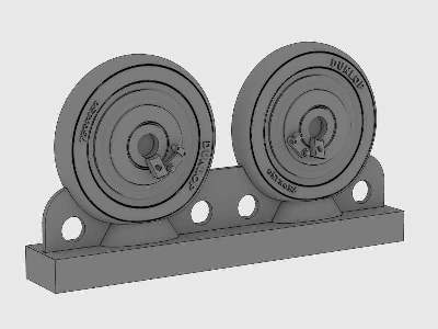 PZL P.7a Resin Wheels Dunlop - zdjęcie 3